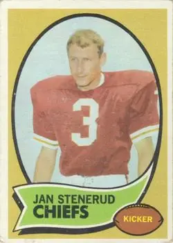 1970 Topps #25 - Jan Stenerud - Kansas City Chiefs