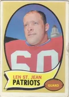 1970 Topps #33 - Len St. Jean - Boston Patriots 1970 Topps #33 - Len St. Jean - Boston Patriots