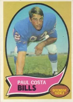 1970 Topps #36 - Paul Costa - Buffalo Bills - Front