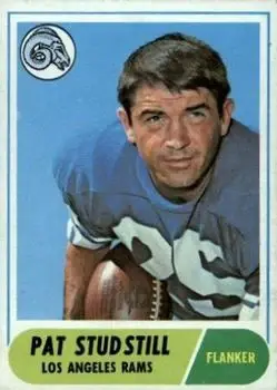1968 Topps #156 - Pat Studstill - Los Angeles Rams - Front