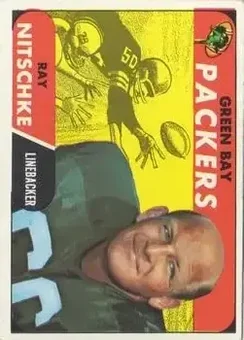1968 Topps #157 - Ray Nitschke - Green Bay Packers 1968 Topps #157 - Ray Nitschke - Green Bay Packers