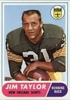 1968 Topps #160 - Jim Taylor - New Orleans Saints