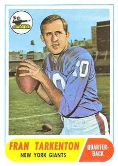 1968 Topps #161 - Fran Tarkenton - New York Giants 1968 Topps #161 - Fran Tarkenton - New York Giants