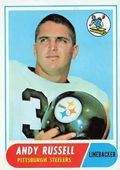 1968 Topps #163 - Andy Russell - Pittsburgh Steelers