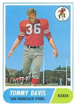 1968 Topps #165 - Tommy Davis - San Francisco 49ers - Front 1968 Topps #165 - Tommy Davis - San Francisco 49ers - Front