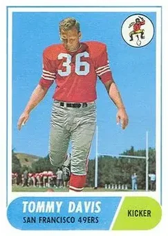 1968 Topps #165 - Tommy Davis - San Francisco 49ers