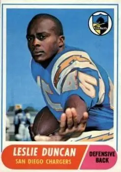 1968 Topps #167 - Leslie Duncan - San Diego Chargers
