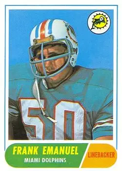 1968 Topps #170 - Frank Emanuel - Miami Dolphins