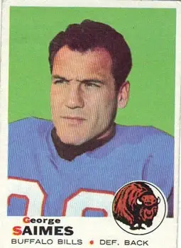 1969 Topps #142 - George Saimes - Buffalo Bills - Front