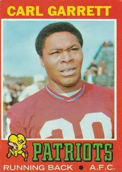 1971 Topps #34 - Carl Garrett - New England Patriots