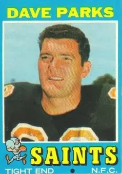 1971 Topps #37 - Dave Parks - New Orleans Saints 1971 Topps #37 - Dave Parks - New Orleans Saints