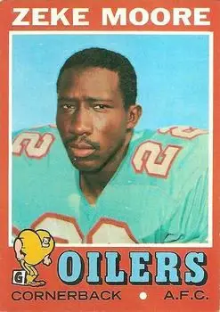 1971 Topps #43 - Zeke Moore - Houston Oilers - Front