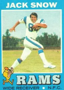 1971 Topps #44 - Jack Snow - Los Angeles Rams