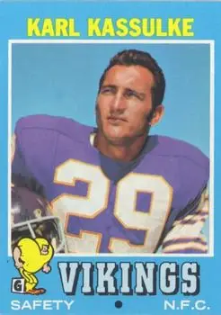 1971 Topps #46 - Karl Kassulke - Minnesota Vikings - Front 1971 Topps #46 - Karl Kassulke - Minnesota Vikings - Front