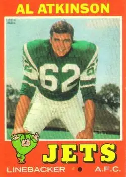 1971 Topps #48 - Al Atkinson - New York Jets