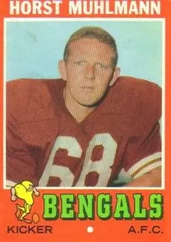 1971 Topps #49 - Horst Muhlmann - Cincinnati Bengals