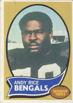 1970 Topps #42 - Andy Rice - Cincinnati Bengals - Front