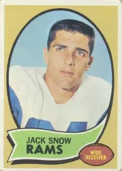 1970 Topps #44 - Jack Snow - Los Angeles Rams - Front