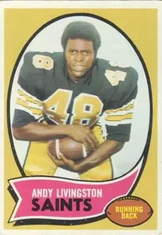 1970 Topps #46 - Andy Livingston - New Orleans Saints