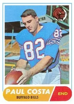 1968 Topps #175 - Paul Costa - Buffalo Bills