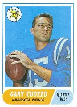 1968 Topps #185 - Gary Cuozzo - Minnesota Vikings