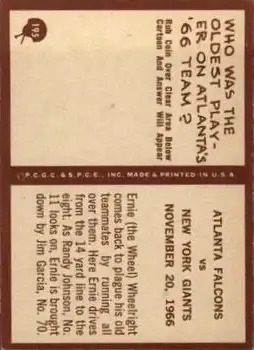 1967 Philadelphia #195 - Card #195 - Back 1967 Philadelphia #195 - Card #195 - Back