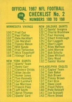 1967 Philadelphia #198 - Card #198