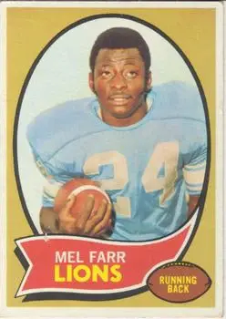 1970 Topps #52 - Mel Farr - Detroit Lions