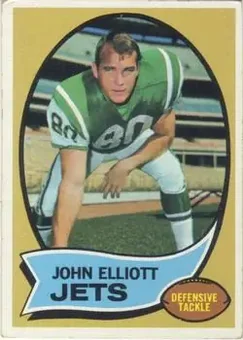 1970 Topps #54 - John Elliott - New York Jets