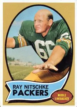1970 Topps #55 - Ray Nitschke - Green Bay Packers