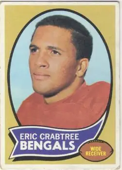 1970 Topps #58 - Eric Crabtree - Cincinnati Bengals