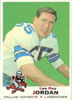 1969 Topps #166 - Lee Roy Jordan - Dallas Cowboys