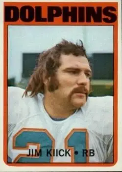 1972 Topps #9 - Jim Kiick - Miami Dolphins