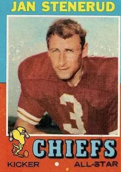 1971 Topps #61 - Jan Stenerud - Kansas City Chiefs