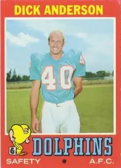 1971 Topps #67 - Dick Anderson - Miami Dolphins