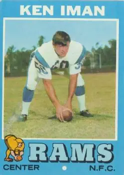 1971 Topps #68 - Ken Iman - Los Angeles Rams