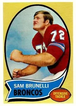 1970 Topps #67 - Sam Brunelli - Denver Broncos