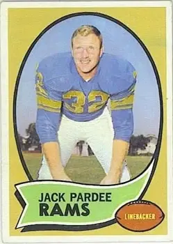 1970 Topps #68 - Jack Pardee - Los Angeles Rams