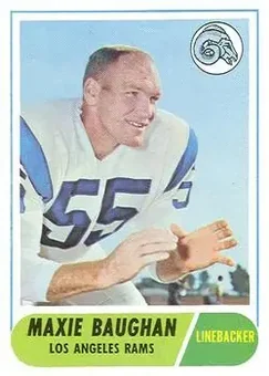 1968 Topps #210 - Maxie Baughan - Los Angeles Rams