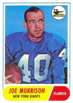 1968 Topps #211 - Joe Morrison - New York Giants