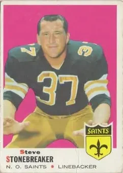 1969 Topps #174 - Steve Stonebreaker - New Orleans Saints
