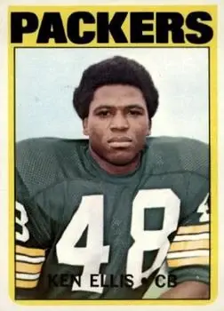 1972 Topps #12 - Ken Ellis - Green Bay Packers