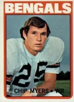 1972 Topps #17 - Chip Myers - Cincinnati Bengals
