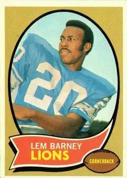 1970 Topps #75 - Lem Barney - Detroit Lions