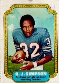 1974 Topps #1 - O.J. Simpson - Buffalo Bills