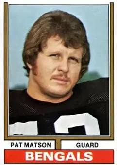 1974 Topps #9 - Pat Matson - Cincinnati Bengals