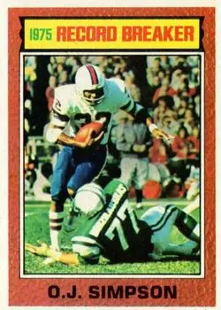 1976 Topps #6 - O.J. Simpson - Buffalo Bills
