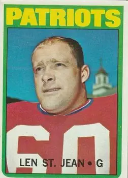1972 Topps #23 - Len St. Jean - New England Patriots