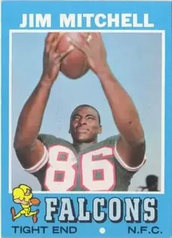 1971 Topps #84 - Jim Mitchell - Atlanta Falcons