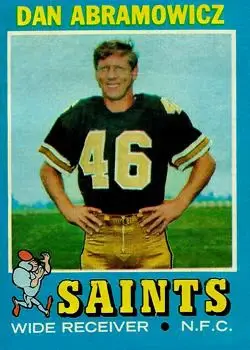 1971 Topps #90 - Dan Abramowicz - New Orleans Saints